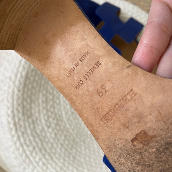 Hermes Oran royal blue sz 39 Authentic - Picture 5 of 6